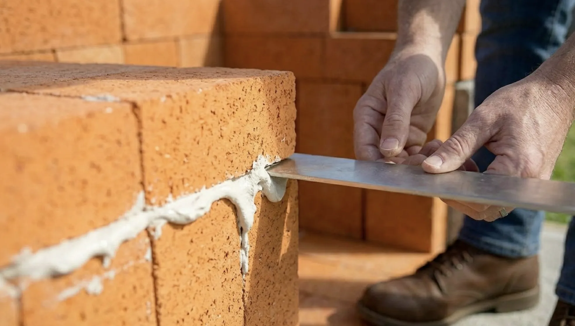 Insertion de tiges en acier inox entre les briques réfractaires comme supports de grille