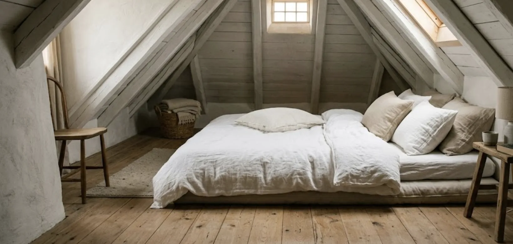 Comment aménager une chambre sous combles de faible hauteur ? (Réglementation, Agencement et Astuces)