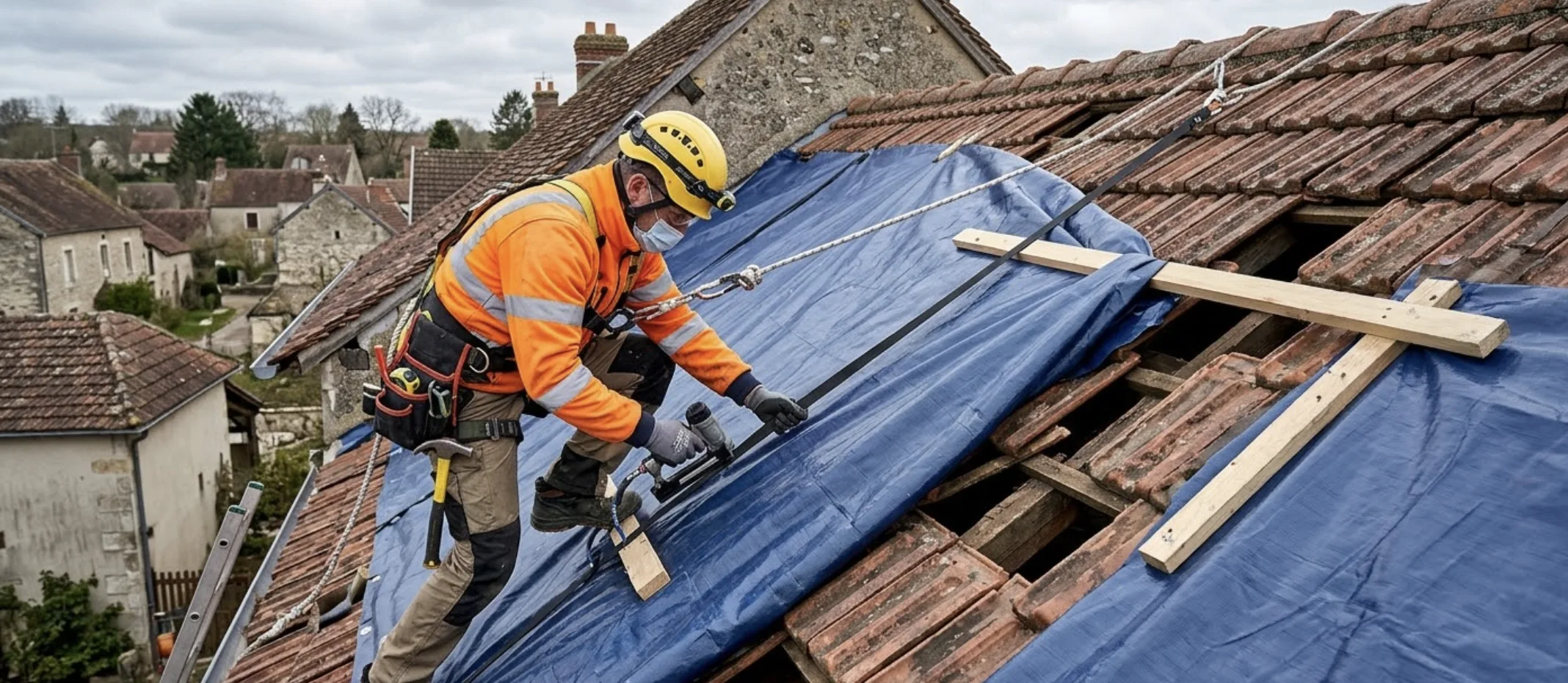 Comment bâcher un toit : guide complet pour une protection d'urgence (2026)