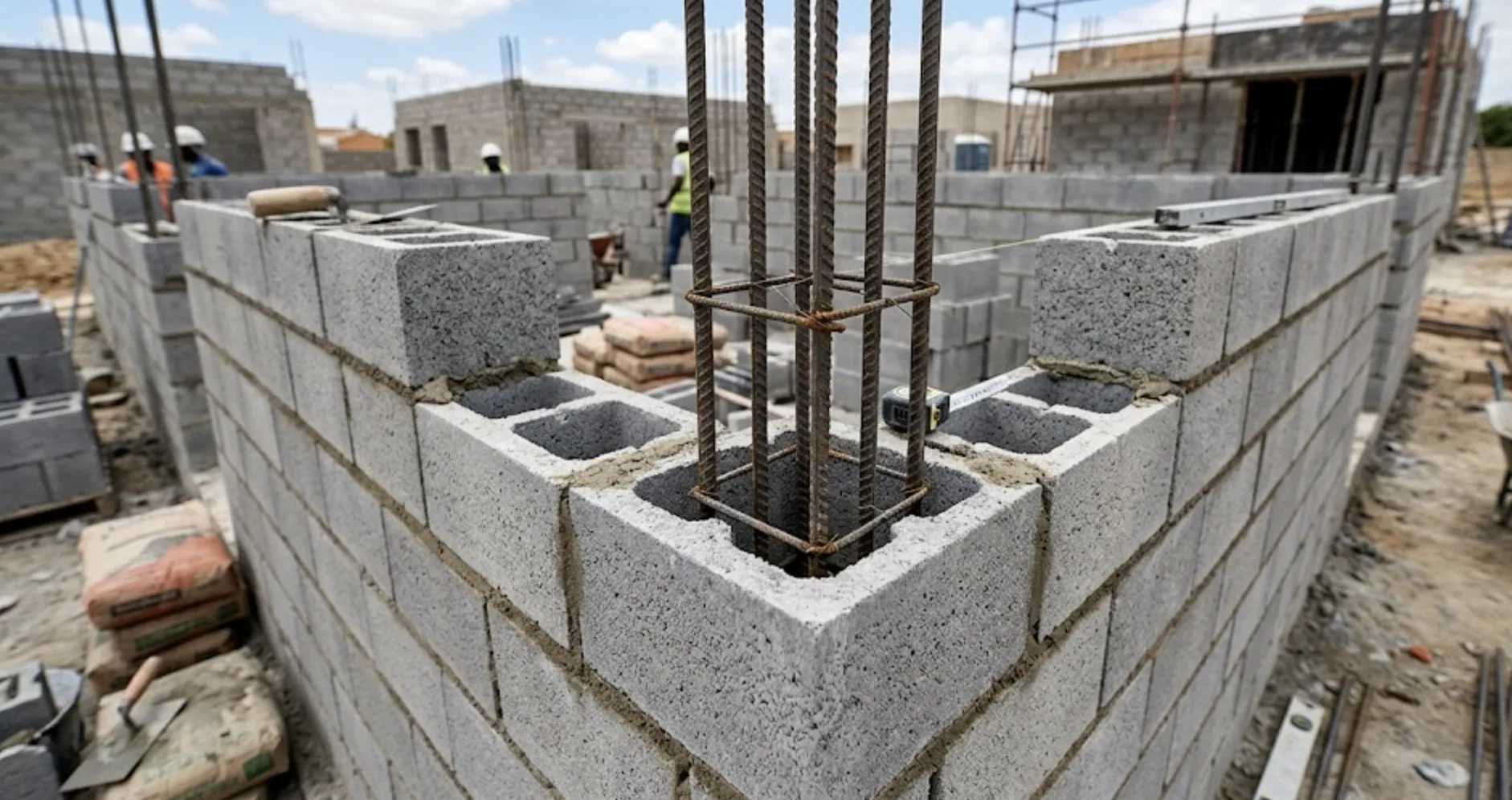 Distance poteau raidisseur mur parpaing : Normes DTU et guide terrain