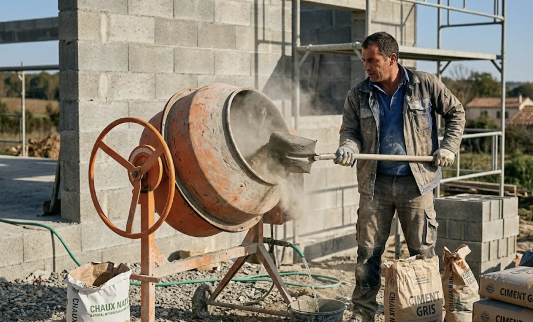 Dosage enduit ciment chaux sur parpaing : Guide et Proportions