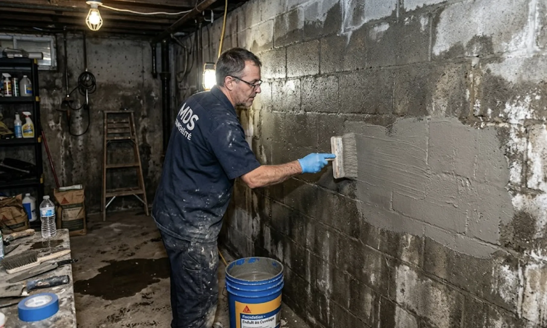 Étanchéité mur parpaing intérieur : guide pour un sous-sol sec