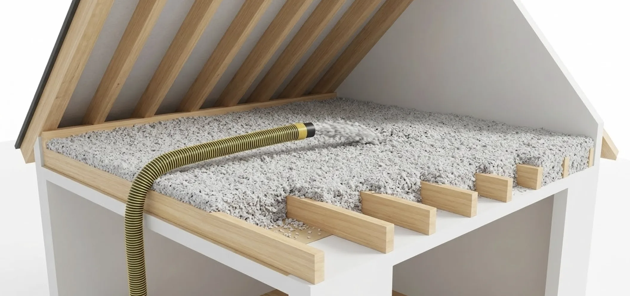 Vue à la caméra thermique d'une maison montrant une forte perte de chaleur rougeoyante par la toiture