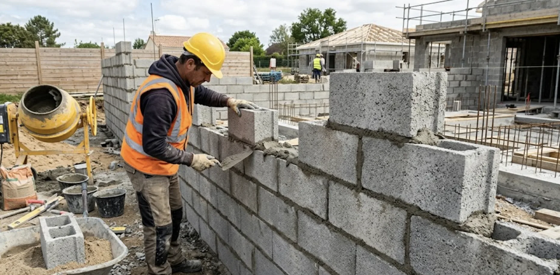 Mur en parpaing sans enduit : loi, risques et alternatives