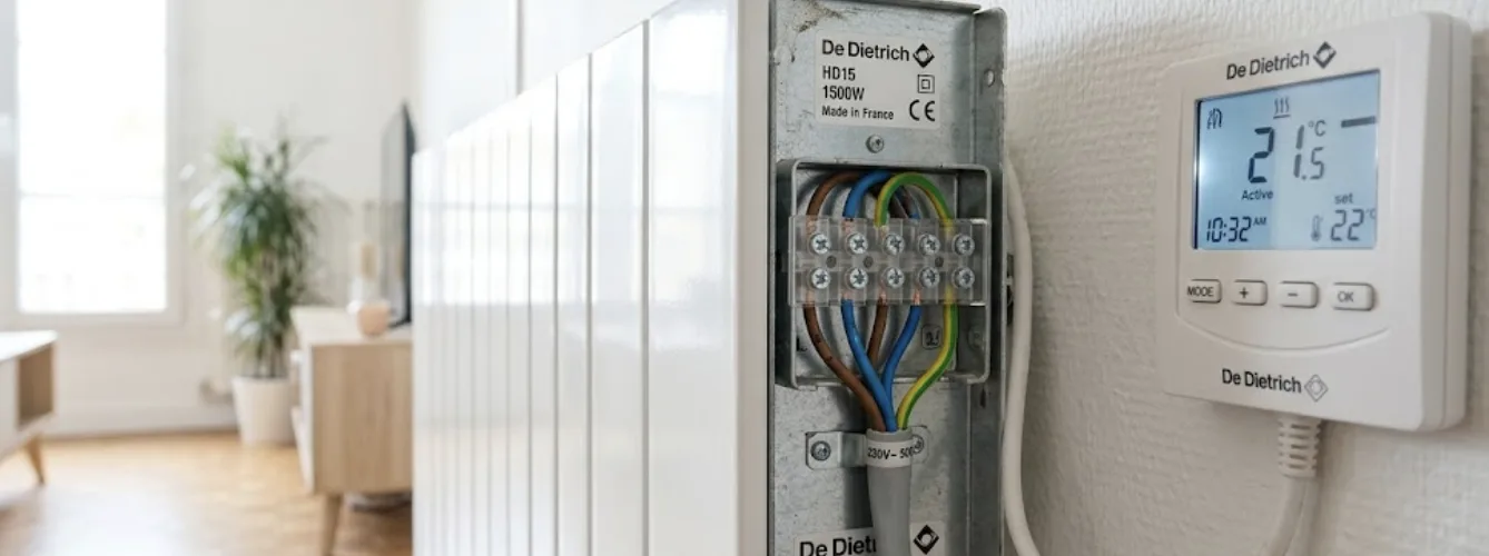 Schéma de branchement d'un radiateur électrique avec fil pilote