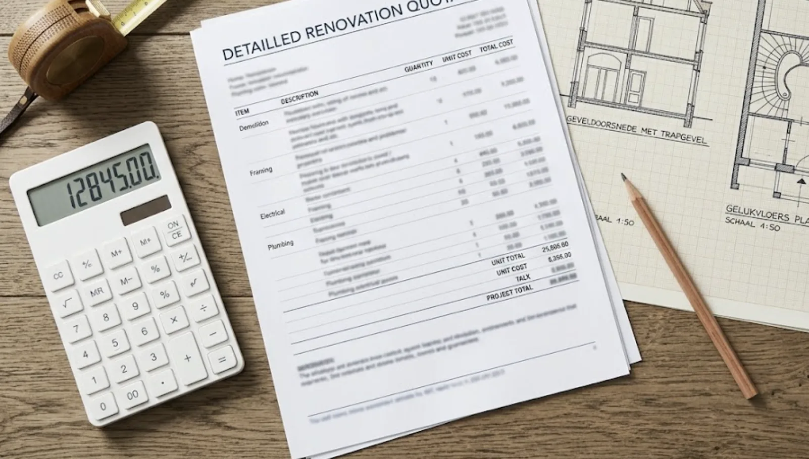 Tableau des prix et devis travaux de rénovation en Belgique 2026