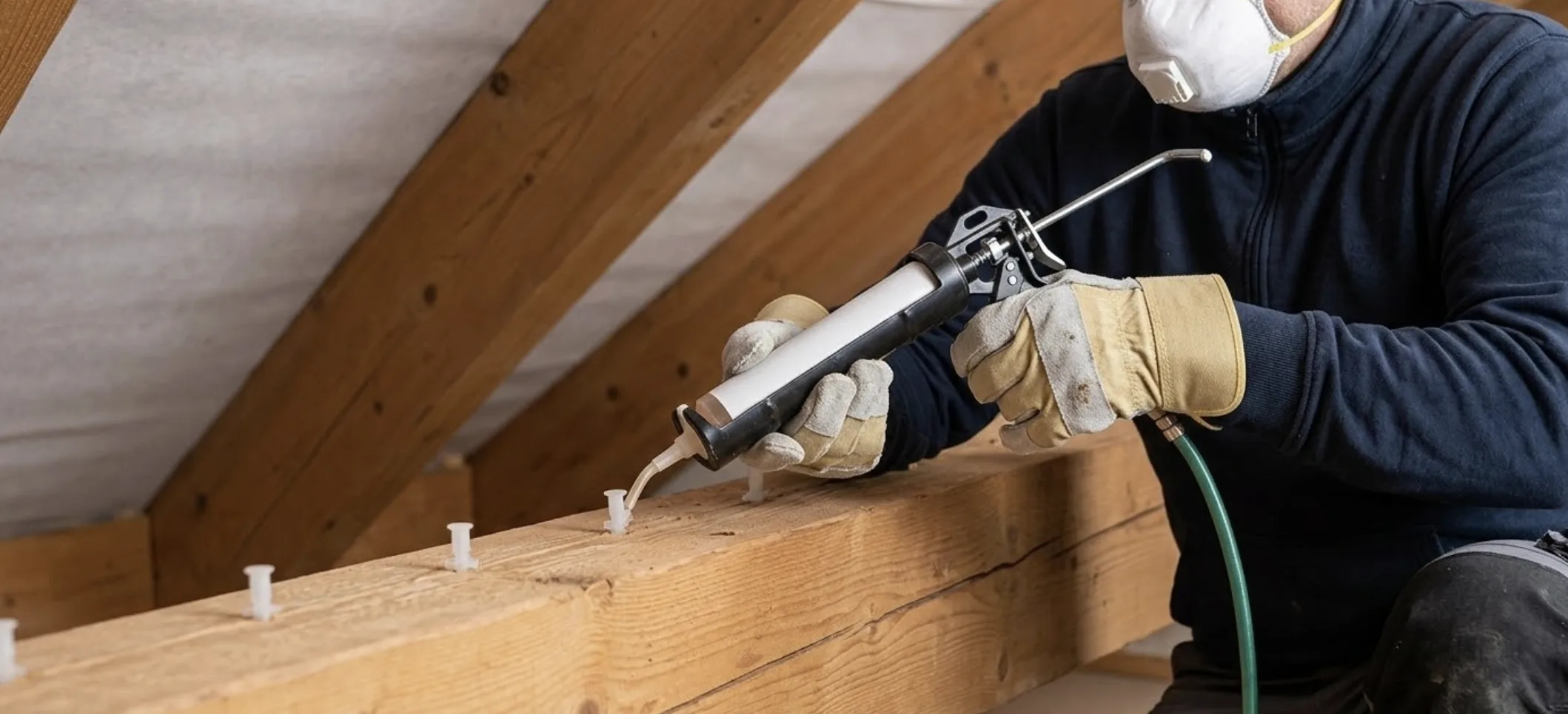 Belle charpente en bois massif saine et bien entretenue dans des combles aménagés