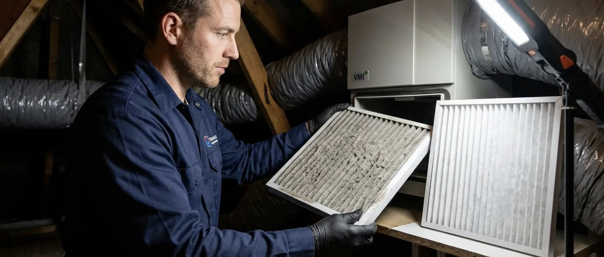 Les pollens et pollutions extérieurs sont stoppés nets par la surpression qui les empêche de rentrer par les défauts des menuiseries